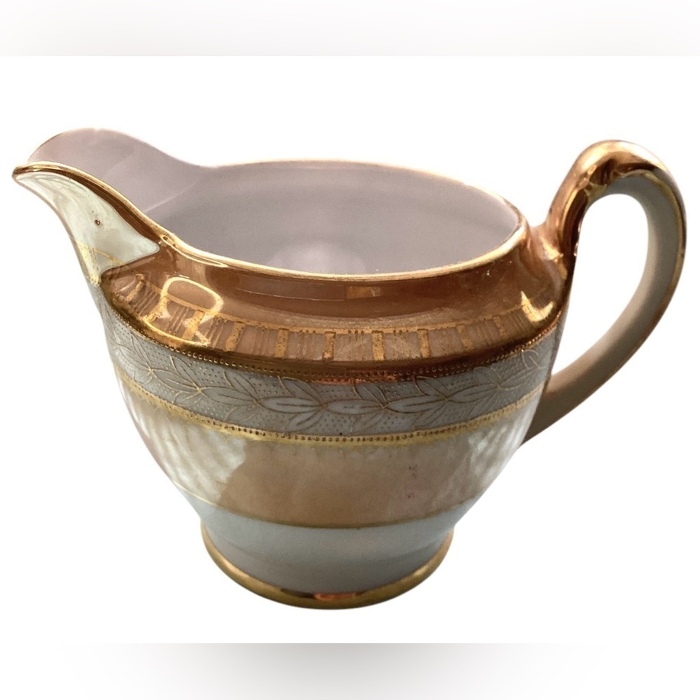 Antique Hand Painted Noritake Moriage Creamer